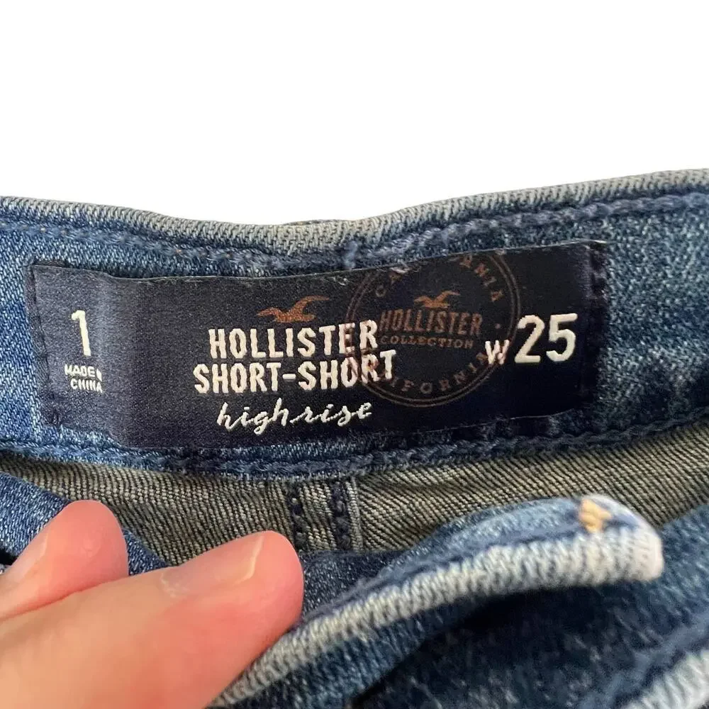 Hollister‎ Short-Shorts High Rise Cut Off Denim Shorts
